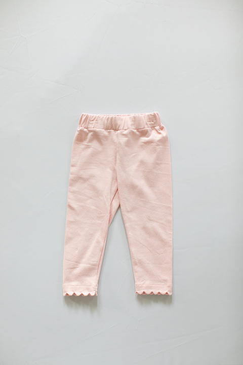 6148 scallop legging - solid baby pink pima
