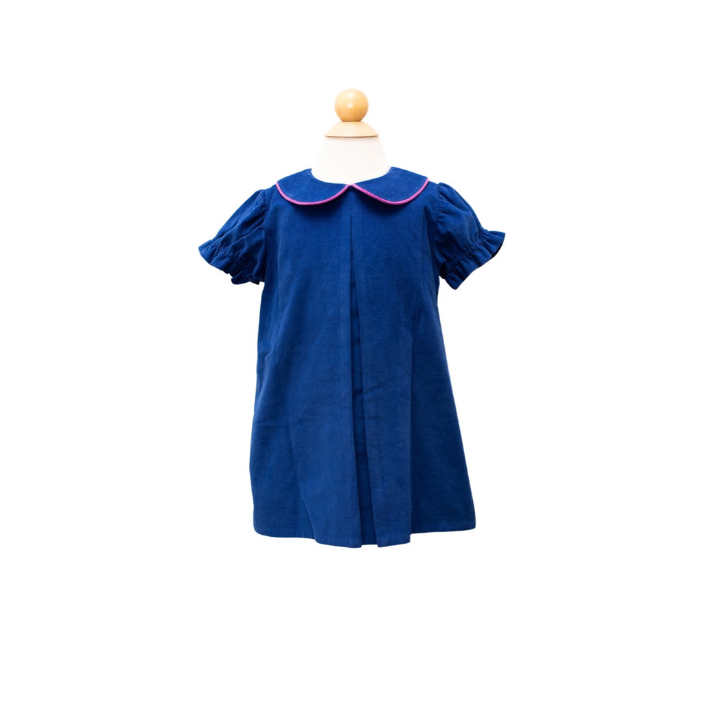 6747 Day Dress S/S- Blueberry Cord