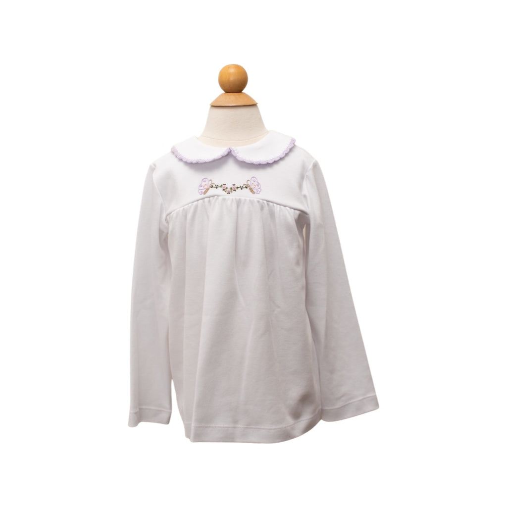 6814 Molly Top L/S - Butterfly Embroidery