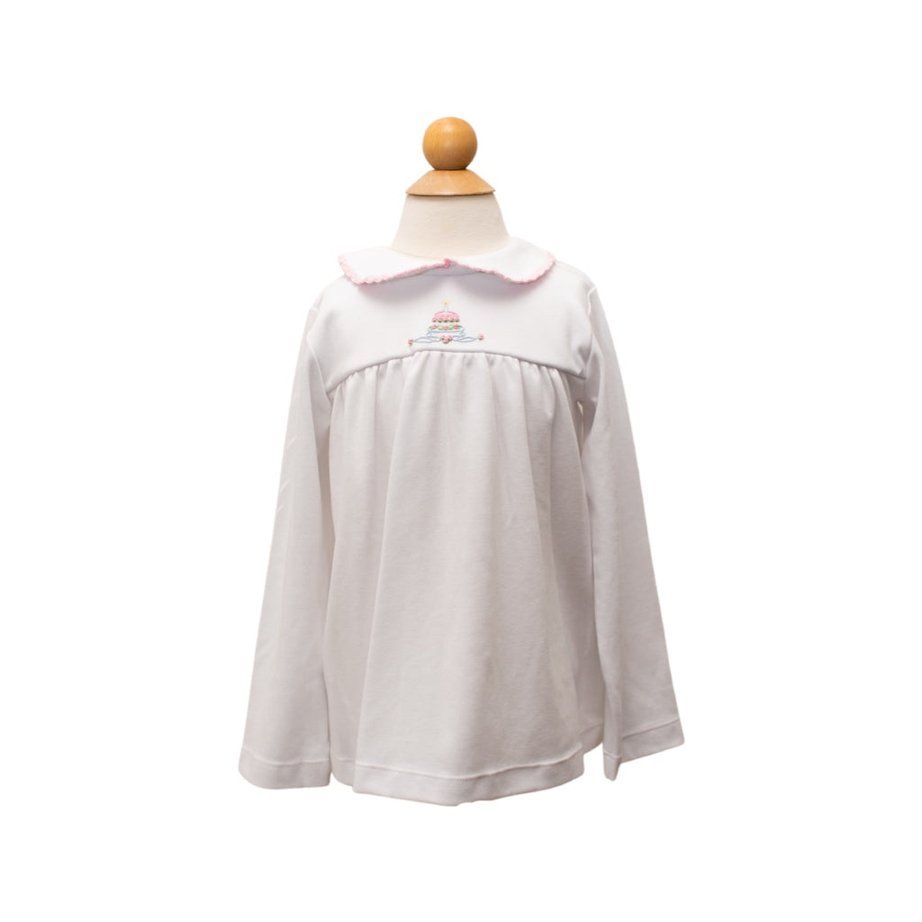 6815 Molly Top L/S - Birthday Cake Embroidery