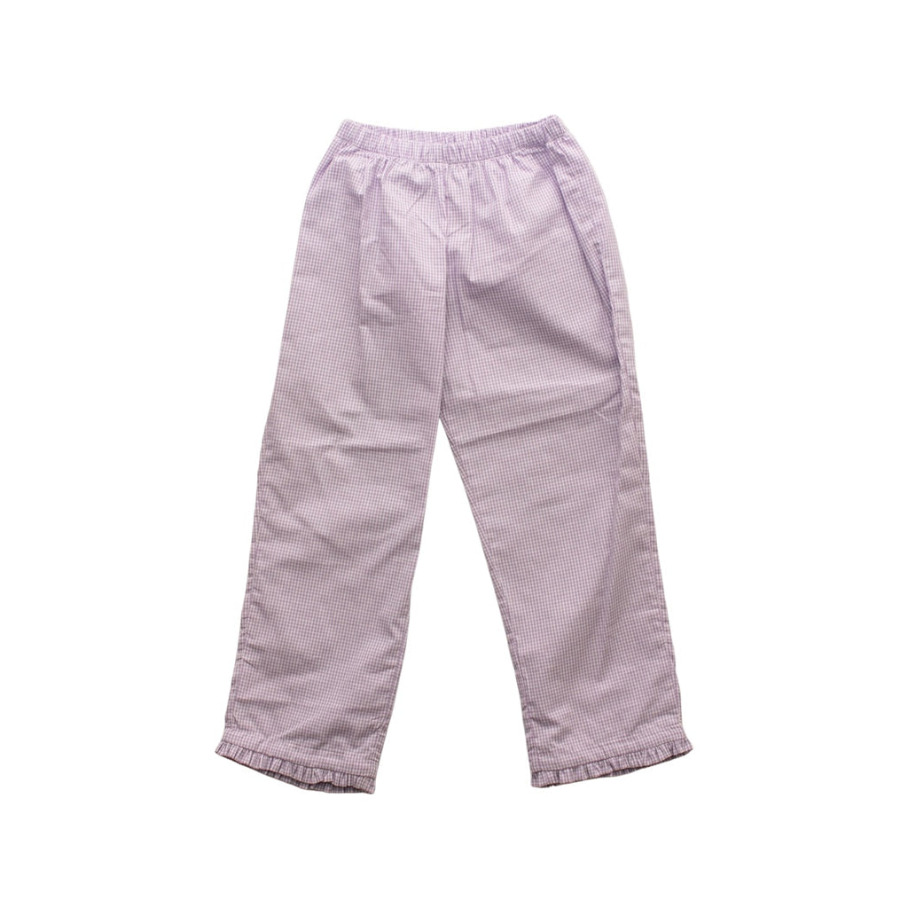 6817 Pull on Pants- Lavender Gingham with Ruffles