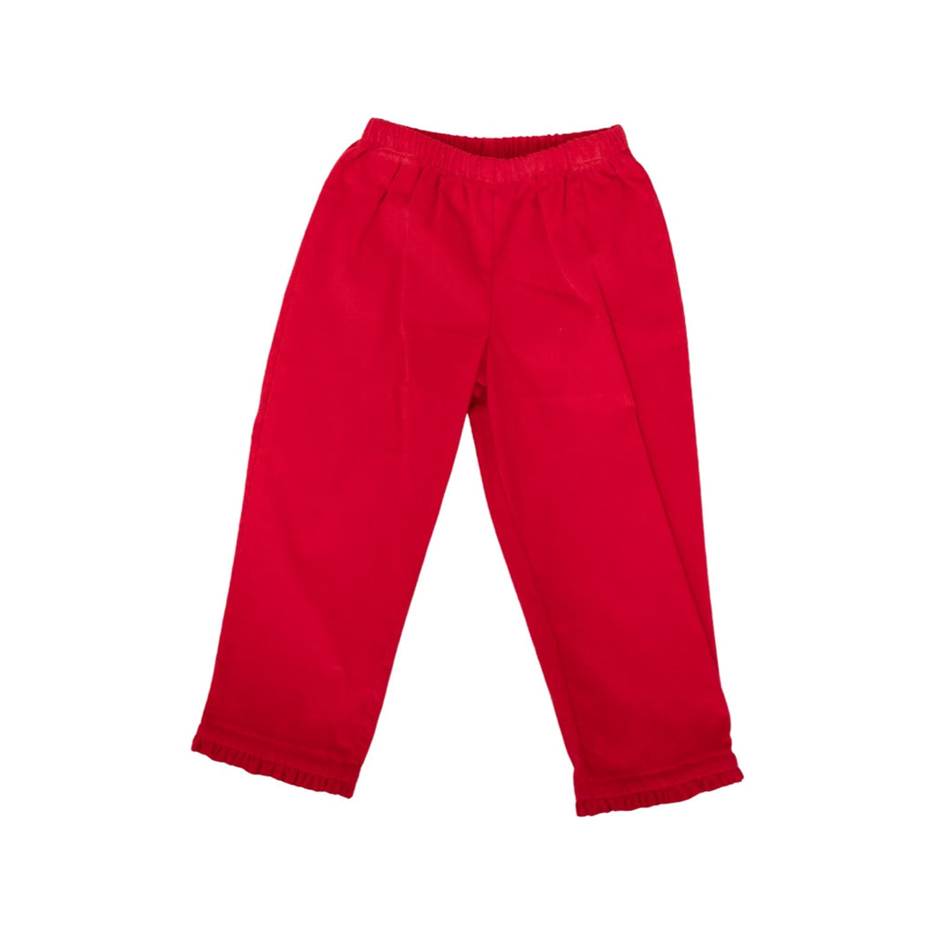 6853 Pull on Pants- Red cord with Ruffles