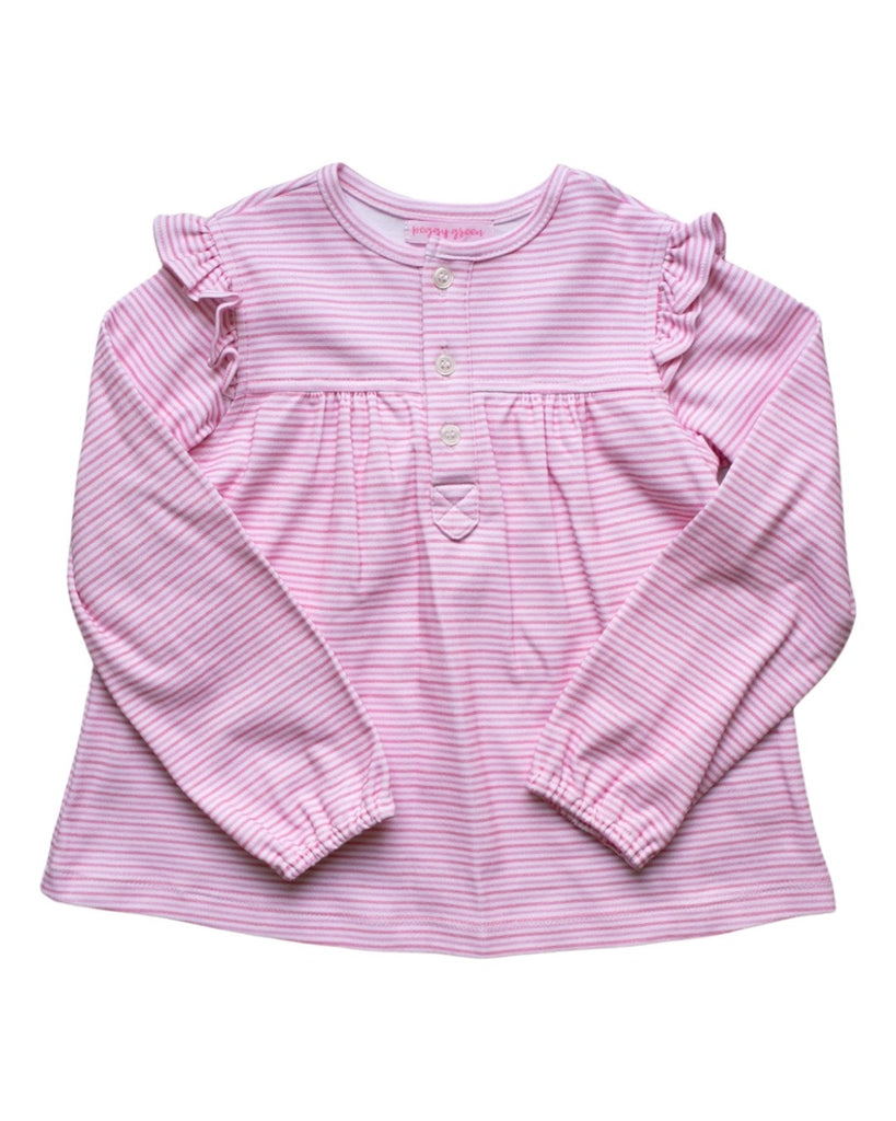7238 ls knit button dress powder pink candy stripe